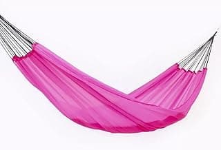 Rede de dormir e descanso nylon cor rosa para camping e lazer