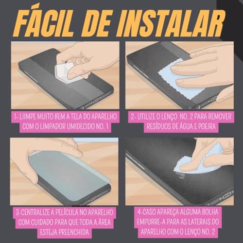 Guia de instalação da película de vidro Samsung Galaxy A13 3D 9H, fácil de seguir