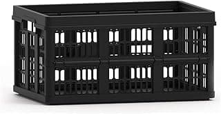 Kit com 2 caixas dobráveis organizadoras pretas 45 litros, desmontáveis, 54 x 38 x 27 cm