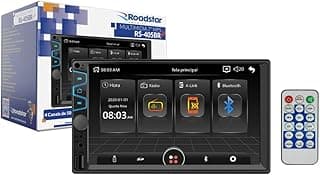 Multimídia MP5 2 din 7 pol Espelhamento Android e iOS Bluetooth/Radio FM/USB/Micro SD Full Touch Roadstar - RS405BR