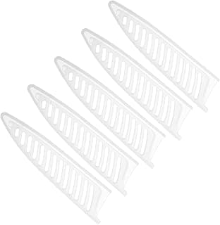 Capas de proteção de faca de segurança brancas, pacote com 5 facas, protetor de lâmina, capa universal para cozinha