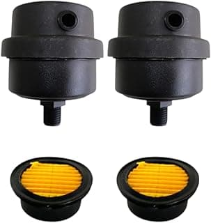 Kit com 2 Filtros de Ar 1/4" para Compressores, com Elemento Filtrante, Plástico Resistente, 72mm Altura, 66mm Diâmetro