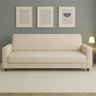 Capa de Sofá Coladinha Malha Spandex 2/3/4 Lugares, capa de sofá antiderrapante zero transparência, capa para sofá não enruga para mobiliário doméstico (Creme, 4 Lugares)
