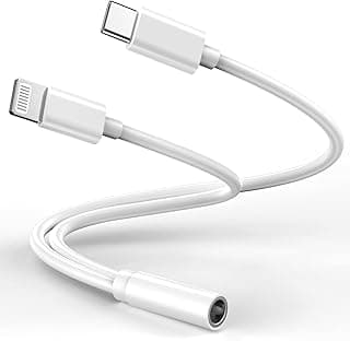 Adaptador Lightning para conector de fone de ouvido de 3,5 mm, [certificado Apple MFi] fones de ouvido para iPhone Aux Audio Dongle+USB tipo C para adaptador fêmea de 3,5 mm para iPhone 15 14 13 Pro Max 12 11 XS XR 8 7 Samsung S23 S22
