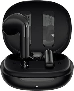 Fones de ouvido QCY AilyBuds E10 dentro do estojo de carregamento preto