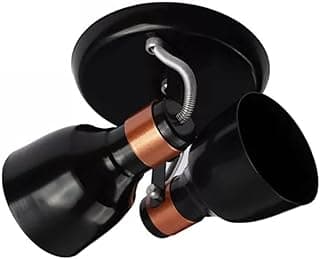 Spot Duplo Redondo Sobrepor Teto Direcionável 110V 220V Alumínio Moderno Rústico Cobre Slim Soquete E27 Embutir Lâmpada Luz Lustre Retro Colonial Luminária