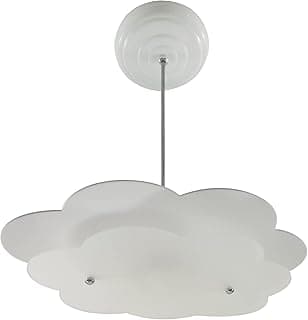 Luminária pendente em forma de nuvem branca para quarto infantil