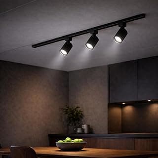 Kit Luminaria Trilho Eletrificado 50 Cm Com 3 Spots Led 7w Preto 4000k Branco Neutro Direcionável Iluminação Moderna Bivolt - Bela Home