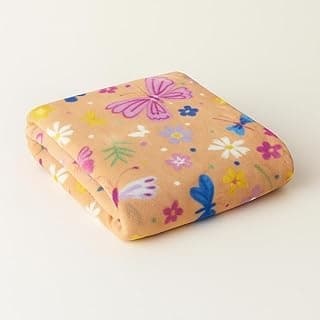 Manta Cobertor Infantil Estampada Macio Fofinho Quente Colorido para Meninos e Meninas, Manta de Qualidade para Crianças, Presente Infantil, Manta para Viagem (Flores)