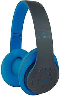 Fone De Ouvido Bluetooth 5.0 Bateria Longa Duração Sem Fio Headphone Extra Bass Dobravel Para Treino, Academia, Trabalho (Azul)
