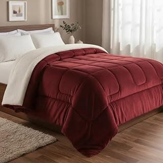 Coberdrom Queen Size Dupla Face Extra Grosso – Edredom Inverno Encorpado, Toque Macio, Conforto Térmico Premium, Aconchegante e Luxuoso (Vinho)