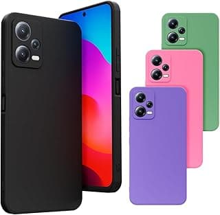 Capa de telefone preto para Xiaomi Redmi Note 12 5G com acabamento de veludo e proteção de silicone
