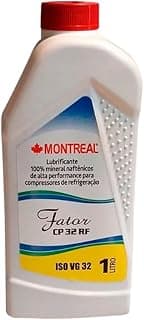Frasco de óleo mineral Montreal CP-32 RF 1 litro para compressores de refrigeração