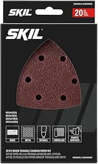 SKIL Kit de lixa triangular 20 peças preto e marrom