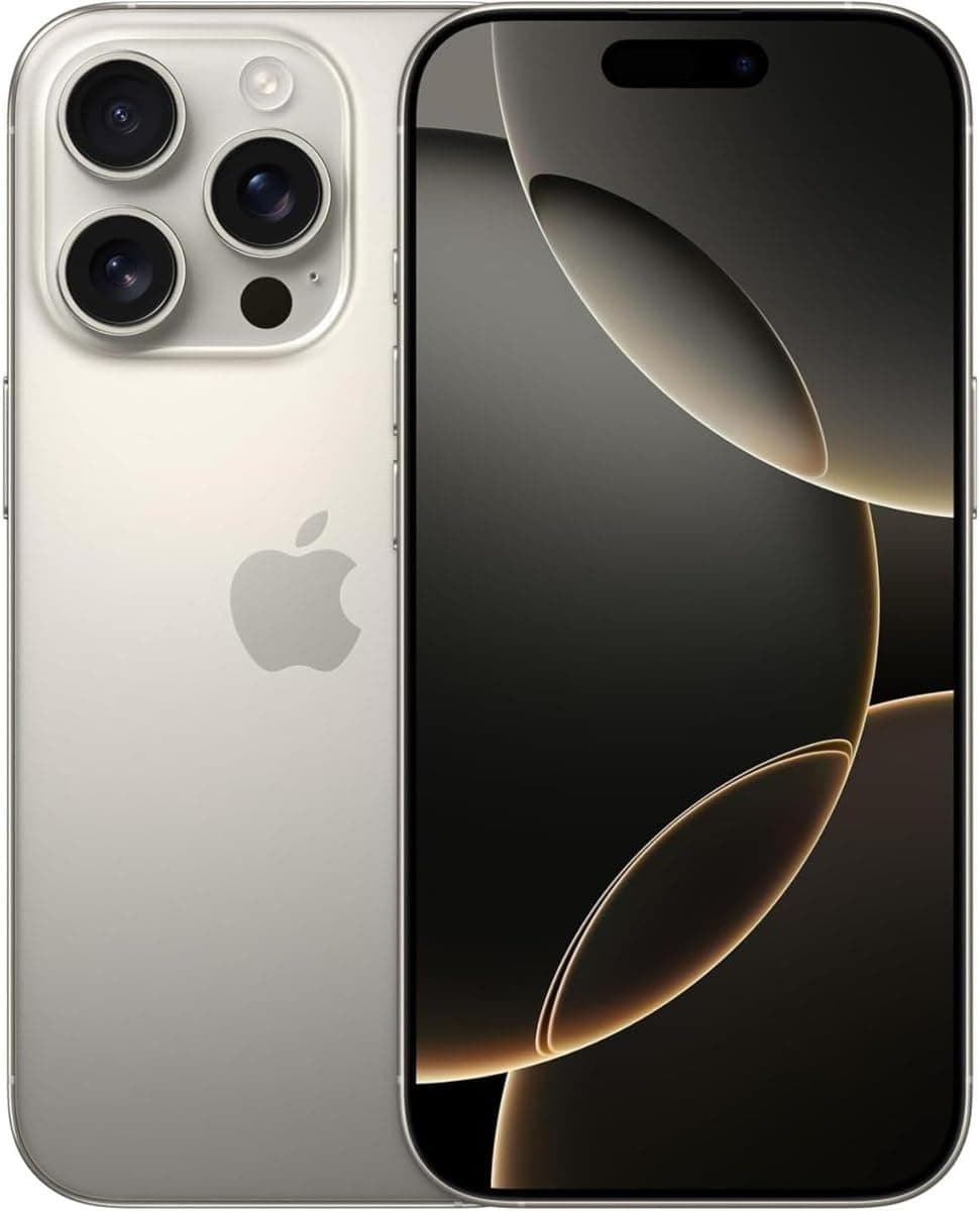 Apple iPhone 16 Pro, US Version, 512GB, Natural Titanium - Unlocked (Renewed Premium)