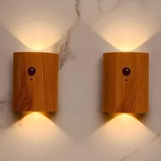 Arandela Luminaria de Parede Com Sensor Inteligente Para Escadas Corredor Sem fio (Frejó (2 Unidades))