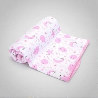 Cobertor de Bebê Flanelado 100% Algodão 90x70cm Alvinha Minasrey Nuvens (ROSA)