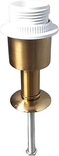 Base de mesa para luminária em metal bronze e branco, soquete E27 modificado