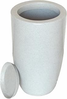 Vaso de planta de cone cinza cimento brilhante para decoração