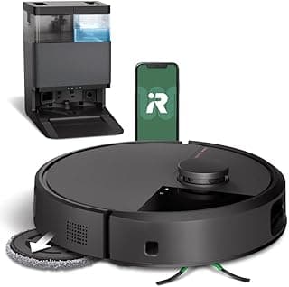 Robô aspirador Roomba 505+ Combo com base AutoWash Dock, iRobot, preto, em fundo branco
