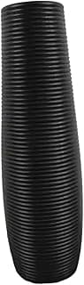 Vaso de chão alto preto minimalista para decoração de casa