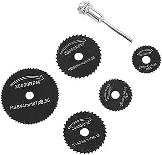 Matybobe Broca Elétrica de Aço de Alta Velocidade, Carpintaria, Plástico, Pvc, Serra Acrílica, Lâmina Corte, Disco Corte Hss, Adequado para Cortes Metal (Preto)