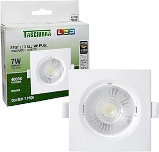 Spot Led 7w Branco Quadrado Par20 Embutir Direcinável 110/220V (Branco Neutro 4000K)