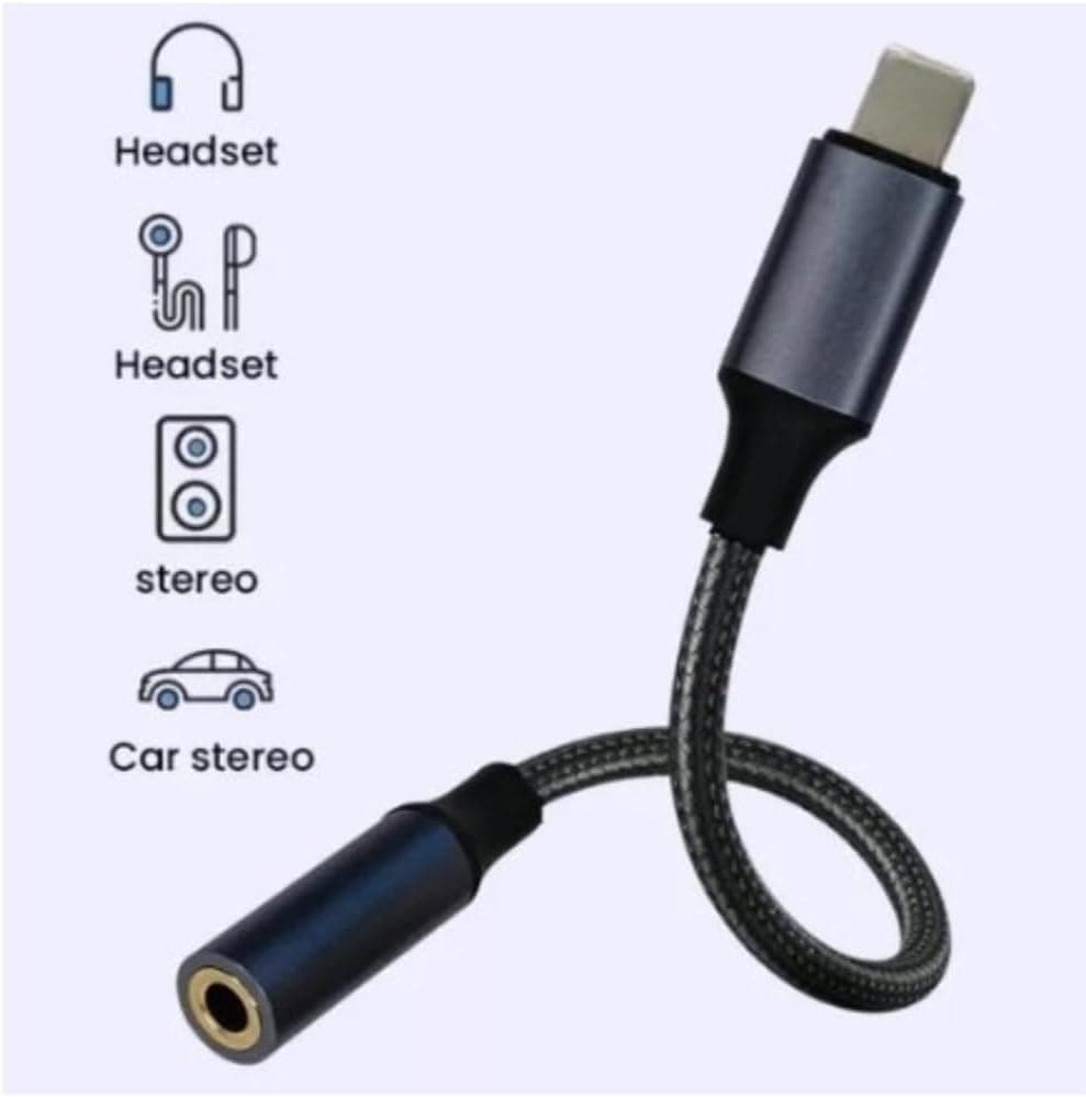 Kit com 2 Adaptadores Lightning (iPhone, iOS) Para P2 Fone de Ouvido Universal Compativel com iPhonei 6 7 8 Plus X 11 12 13 14 PRO MAX - Preto