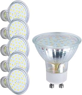 Pacote com 6 lâmpadas LED MR16 GU10 4W 110V 120V branco quente 3000K