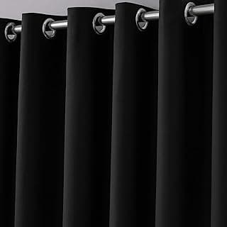 Cortina blackout preta para sala, quarto ou escritório, 3,00 m x 2,80 m, corta 100% a luz
