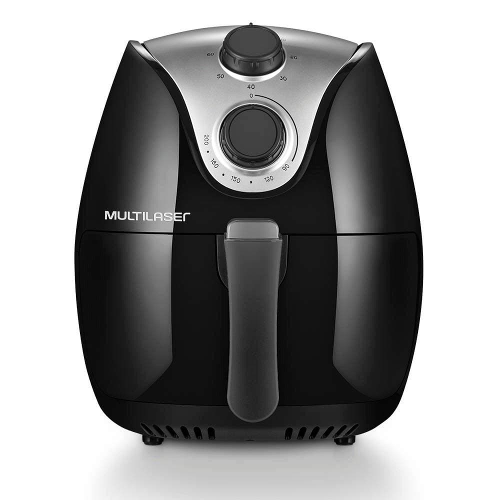 Fritadeira Elétrica Air Fryer 4 Litros Multilaser Acompanha Pegador 1500W 127V Preta - CE021