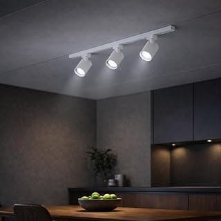 Kit Luminaria Trilho Eletrificado 1 Metro Com 3 Spots Led 7w Branco 4000k Branco Neutro Direcionável Iluminação Moderna Bivolt - Bela Home