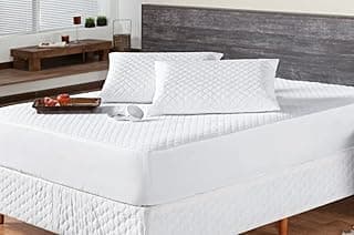 Capa de colchão branco matelado para cama king size