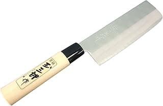 Faca japonesa Nakiri para vegetais com cabo de madeira e lâmina de aço inoxidável