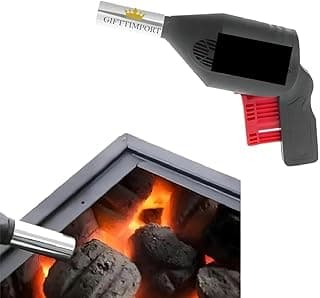 Acendedor Soprador de Churrasqueira Lareira Carvão Manual Manivela Ventilador Faça Brasa Fogo Rápido Preparo Gourmet