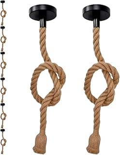 Pendentes de iluminação com corda de sisal retrô vintage rústico E27 2m