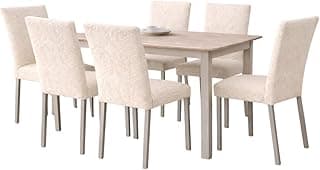Kit 6 cadeiras de jantar com almofadas mateladas palha e mesa de madeira