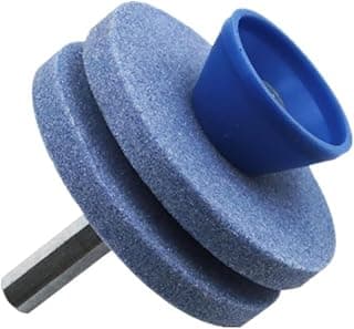 Kit Pedras Dupla De Afiar Amolar Rotativa P/Furadeira Azul