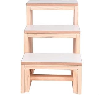 Escada Escadinha 3 Degraus Maca Estética Hospitalar 150 Kg (Branco)