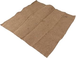 Tapete de fibra de juta natural para compostagem, cor marrom claro, fundo branco