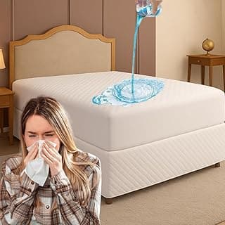 Capa Protetor de Colchão Impermeável QUEEN Antiácaro e Fungos Branco Matelado