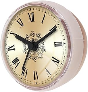 Relógio de parede branco Baoblaze com mostrador dourado e números romanos pretos