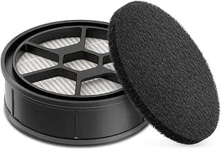 Kit de filtro preto para aspirador de pó com estrutura hexagonal e filtro de espuma
