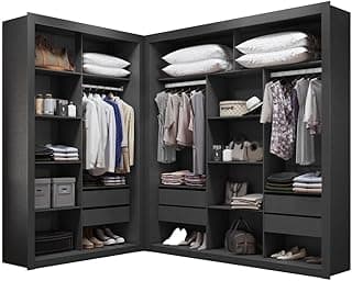 Closet Modulado 6 Gavetas Preto Amoudi Móveis