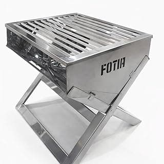 Churrasqueira Portátil FOTIA Dobrável em Aço Inox