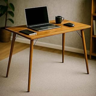 Mesa Escrivaninha Quarto Escritório Madeira Maciça Montável (Natural)