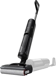 Aspirador vertical sem fio Dreame H12 Pro FlexReach, preto e cinza, fundo branco