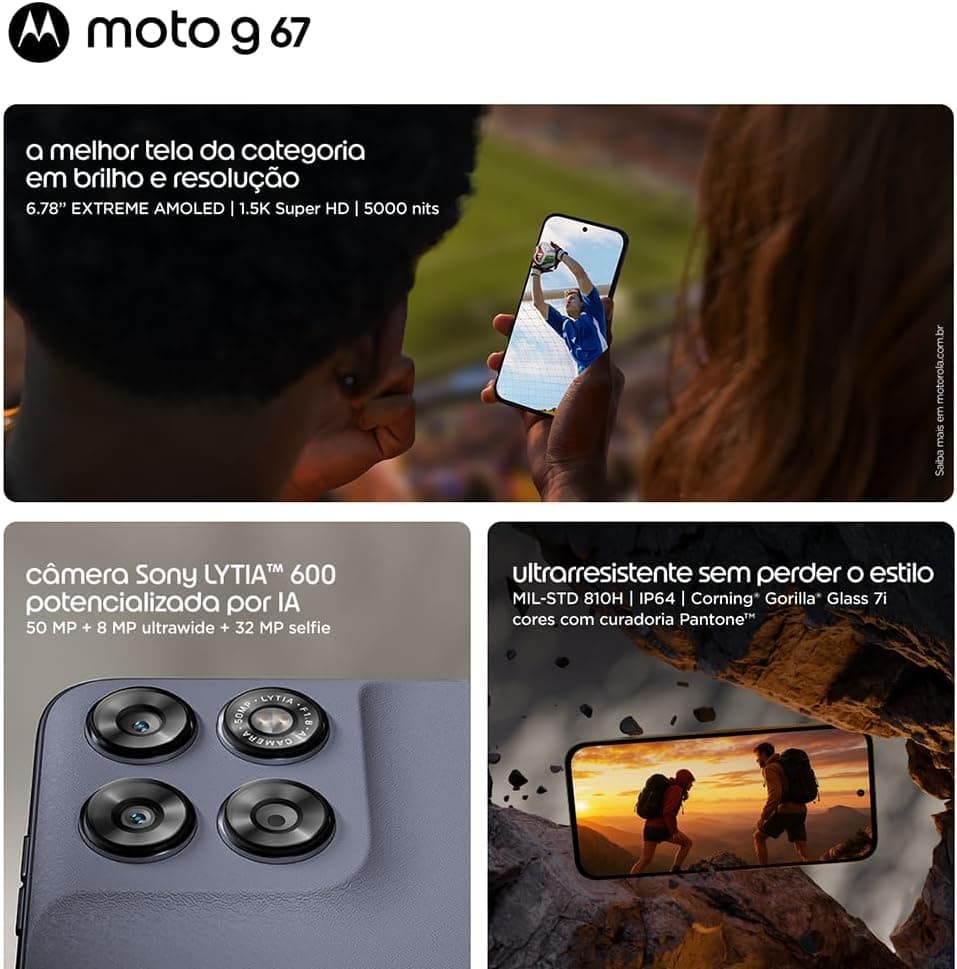 Smartphone Motorola Moto G67 256GB Verde 5G