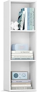 VASAGLE Estante de Livros 3 Níveis, Prateleira de Cubos, Unidade de Armazenamento, Compartimentos Abertos, Branco Nuvem BRLBC433W01