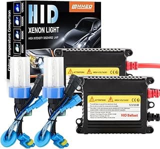 Lâmpadas Hid H11 6000K Branco Xenon Com Reator Hid Slim Dc 55W Super Brilhante Kit Hid Com Feixe Automático (2 Lâmpadas Xenon + 2 Reatores)